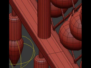 spencer hoop chandelier long 3D Model