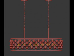 spencer hoop chandelier long 3D Model