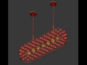 spencer hoop chandelier long 3D Model