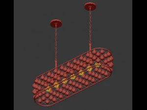 spencer hoop chandelier long 3D Model