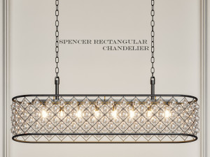 spencer rectangular chandelier 3D 모델