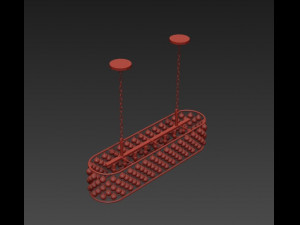 spencer rectangular chandelier 3D Model