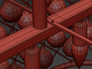spencer rectangular chandelier 3D Model