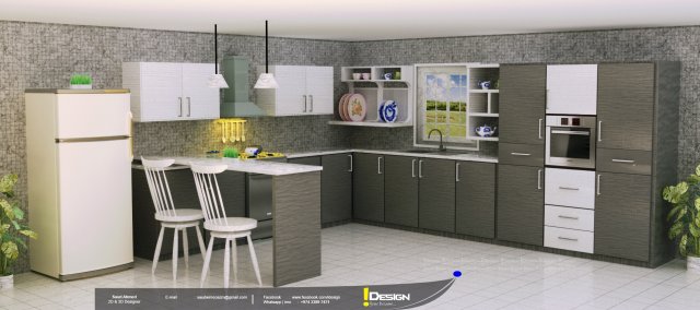 kitchen design Modello 3D .c4d .max .obj .3ds .fbx .stl .blend 