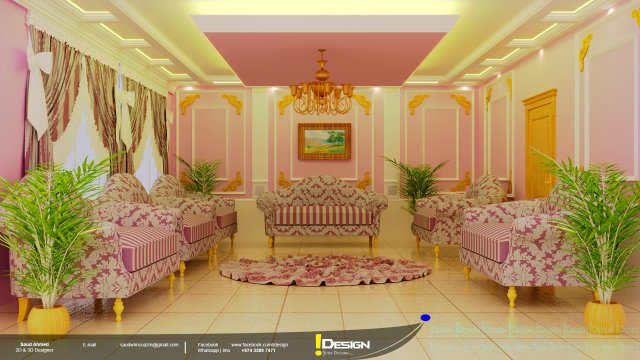 drawing room 3D Model .c4d .max .obj .3ds .fbx .stl .blend 