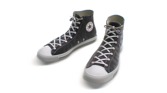 classic high top converse all stars - 17 colors Modello 3D .c4d .max .obj .3ds .fbx .stl .blend 