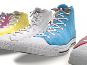 classic high top converse all stars - 17 colors Modello 3D