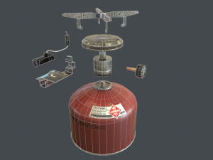 travel gas stove 3D Model