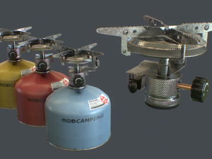 travel gas stove 3D Model