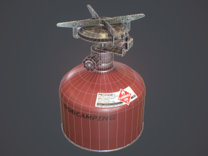 travel gas stove 3D Model