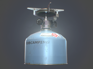 travel gas stove 3D Model
