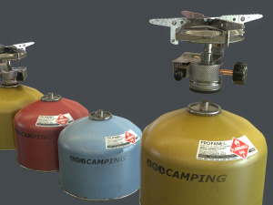 travel gas stove 3D Model
