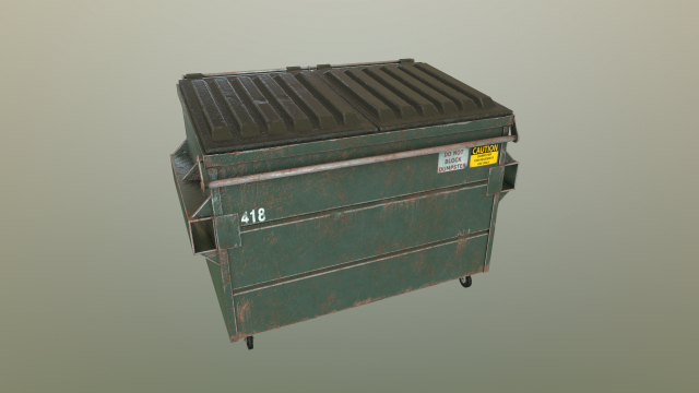 dumpster 3D Model .c4d .max .obj .3ds .fbx .stl .blend 