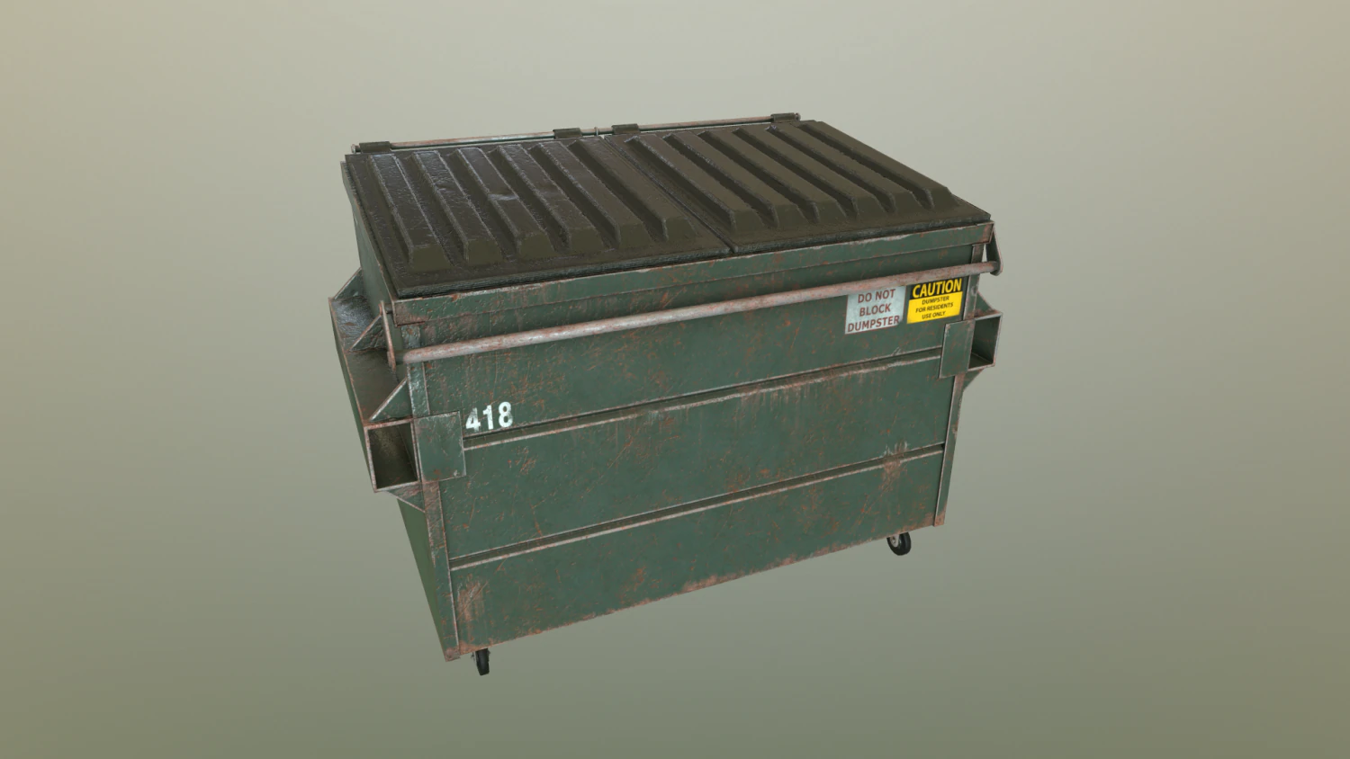 dumpster 3D Model .c4d .max .obj .3ds .fbx .stl .blend