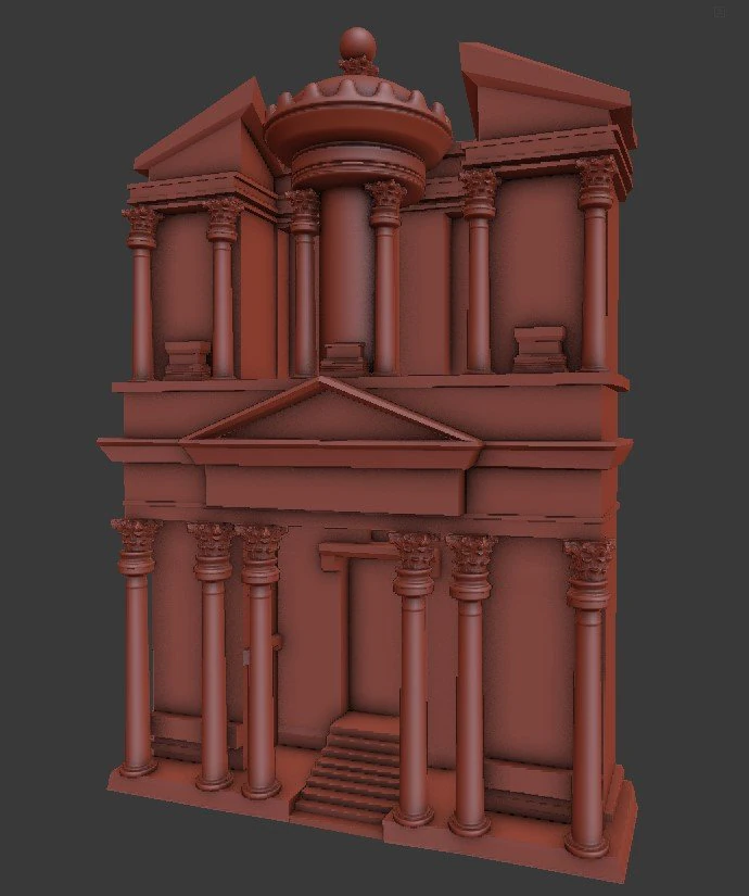 petra building 3D Model .c4d .max .obj .3ds .fbx .stl .blend 