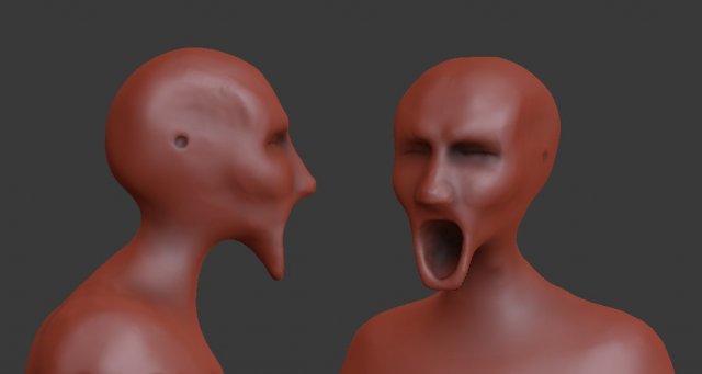 grito-scream 3D Модель .c4d .max .obj .3ds .fbx .stl .blend 