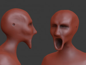 grito-scream 3D मॉडल
