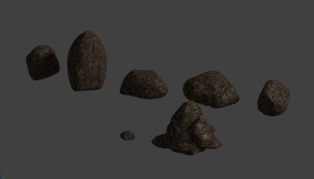 rocks pack 3D Model .c4d .max .obj .3ds .fbx .stl .blend 