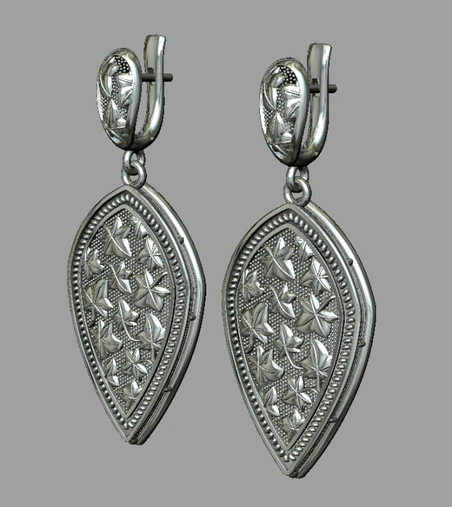 серьги 3D Модель .c4d .max .obj .3ds .fbx .stl .blend 