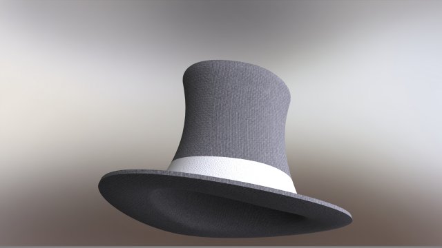 a formal hat 3D 模型 .c4d .max .obj .3ds .fbx .stl .blend 