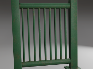 harbor railing modular - game ready Model 3D