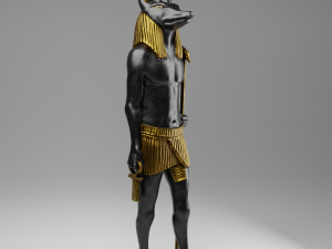 anubis soldier statue for vfx and games Modelo 3D