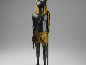 anubis soldier statue for vfx and games Modelo 3D