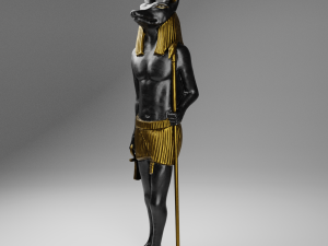 anubis soldier statue for vfx and games Modelo 3D