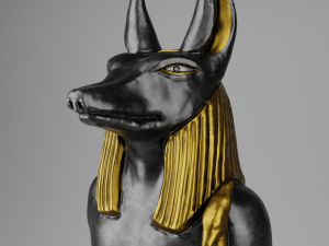 anubis soldier statue for vfx and games Modelo 3D