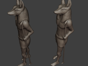 anubis soldier statue for vfx and games Modelo 3D