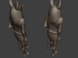 anubis soldier statue for vfx and games Modelo 3D