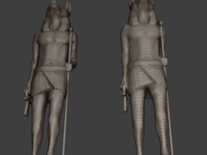 anubis soldier statue for vfx and games Modelo 3D