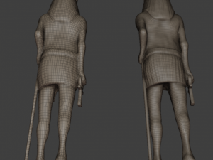 anubis soldier statue for vfx and games Modelo 3D