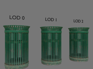 public trashcan Modelo 3D