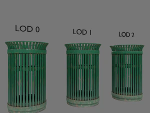 public trashcan 3D Model