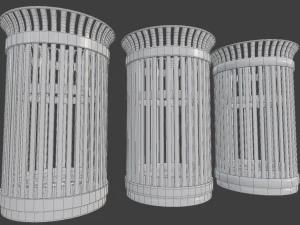 public trashcan 3D Model