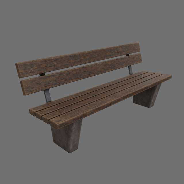 public street bench Modello 3D .c4d .max .obj .3ds .fbx .stl .blend 