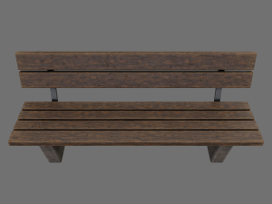 public street bench Modello 3D