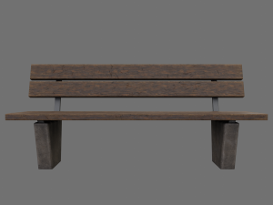 public street bench Modello 3D