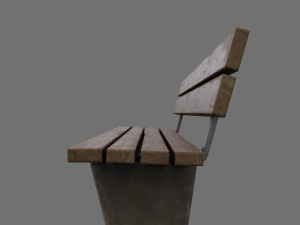 public street bench 3D Model