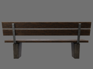 public street bench Modello 3D