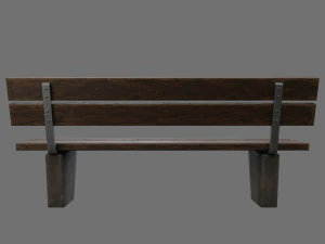 public street bench 3D Model
