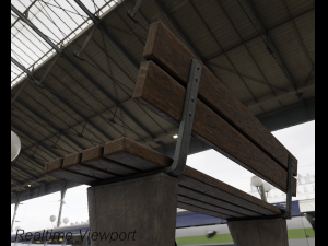 public street bench Modello 3D