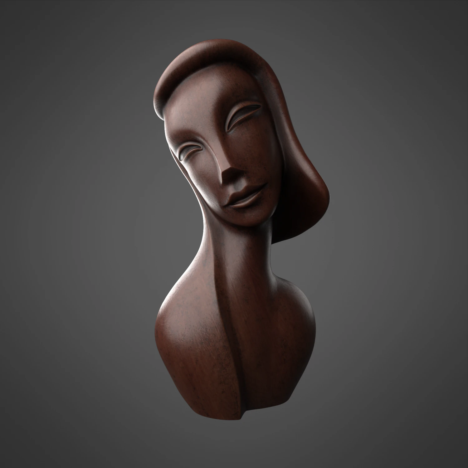 african wood statue 3D Model .c4d .max .obj .3ds .fbx .stl .blend 