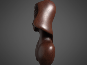 african wood statue 3D 模型