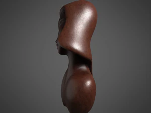 african wood statue 3D Model