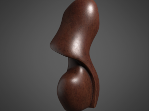 african wood statue 3D 模型