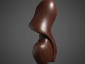 african wood statue 3D Model
