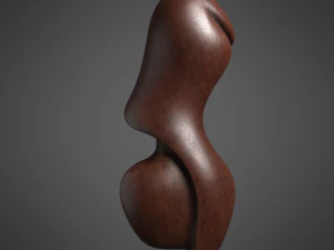 african wood statue 3D Model