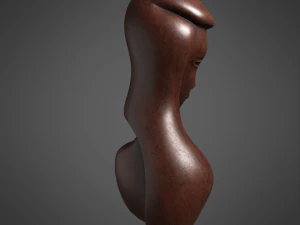 african wood statue 3D Model